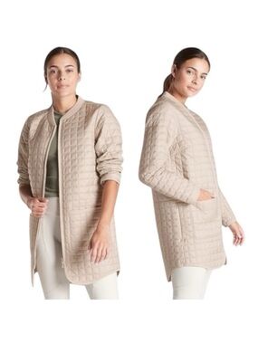 Athleta Grandview PrimaLoft Quilted Jacket Dove Grey Size Large